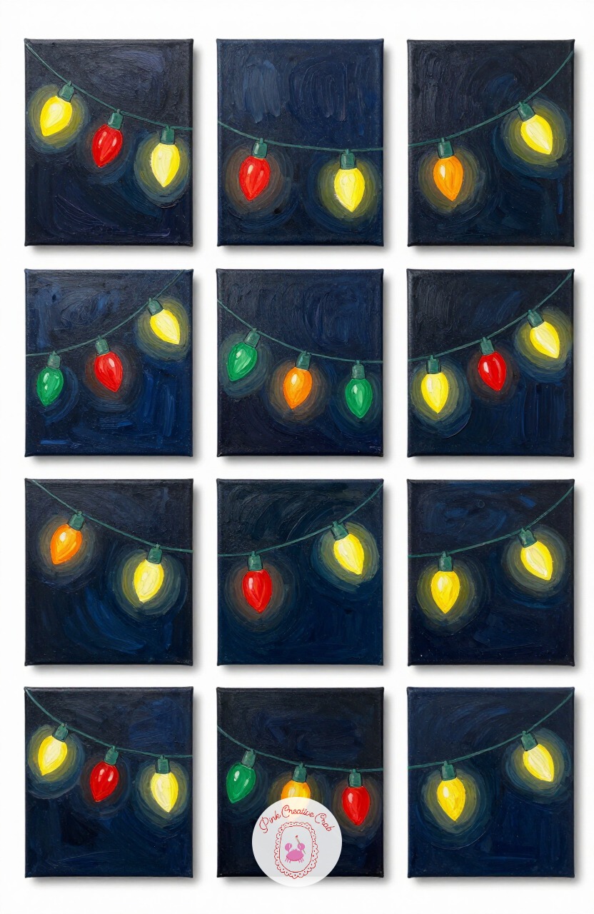 String Of Holiday Lights — A string of lights against a dark background is mostly about contrast, which makes it forgiving for a first attempt at night scenes.