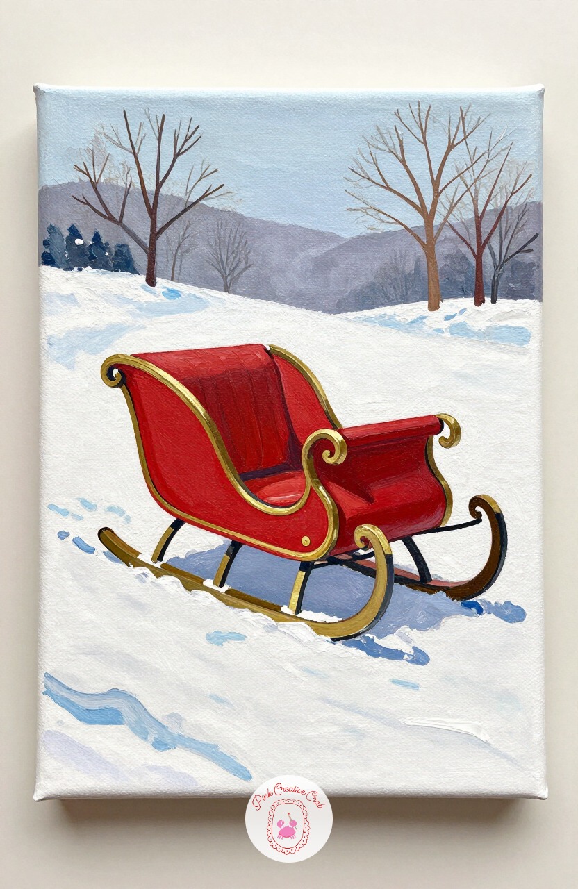 Empty Sleigh Resting In Snow — An empty old fashioned sleigh sitting in the snow is a quieter, more atmospheric subject than a full sleigh ride scene.