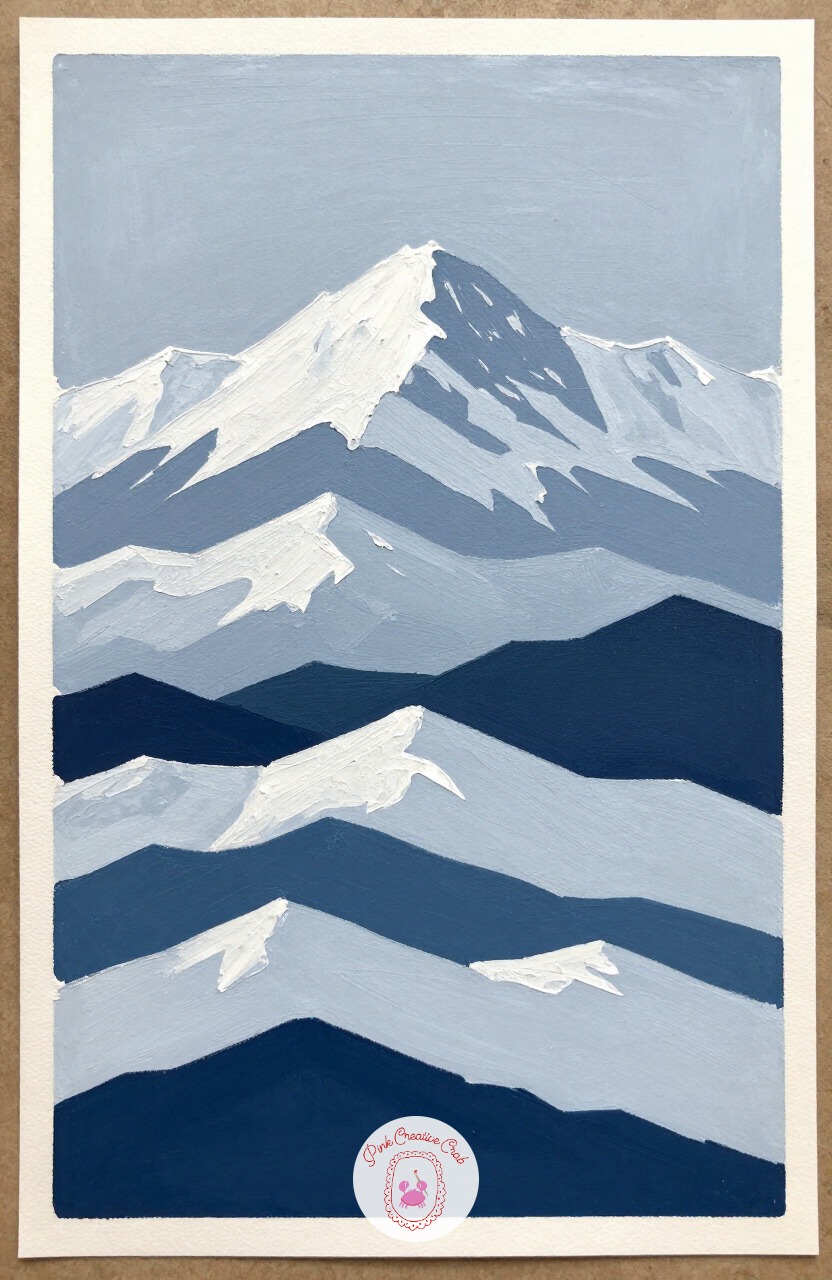 Snowy Mountain Range — A range of mountains receding into the distance is a strong finishing piece for this list, building on the shading and layering