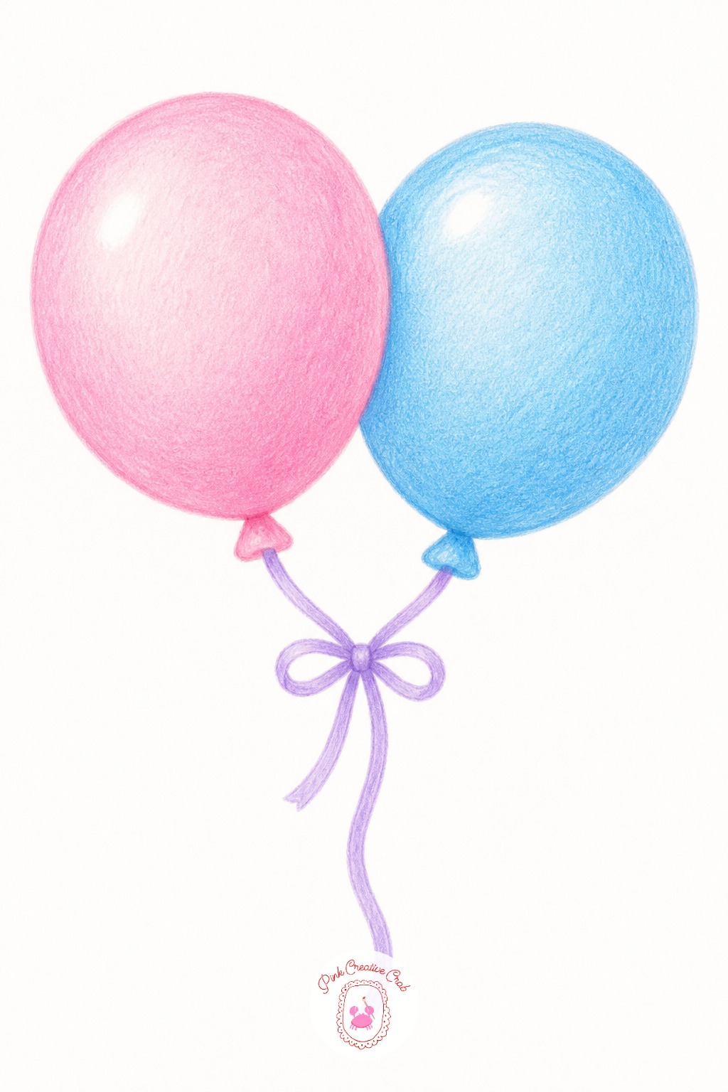 Two Balloons Tied Together — Shape is the easy thing to change next: try one heart-shaped balloon paired with one round one, still tied with the same ribbon so