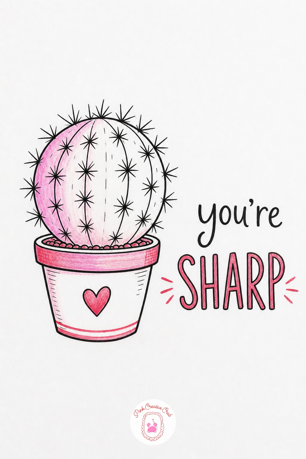 Sharp Cactus Pun — Pick one side for the light and stick to it: if the sun sits to the left of the pot, every spine and every shadow on the cactus body falls
