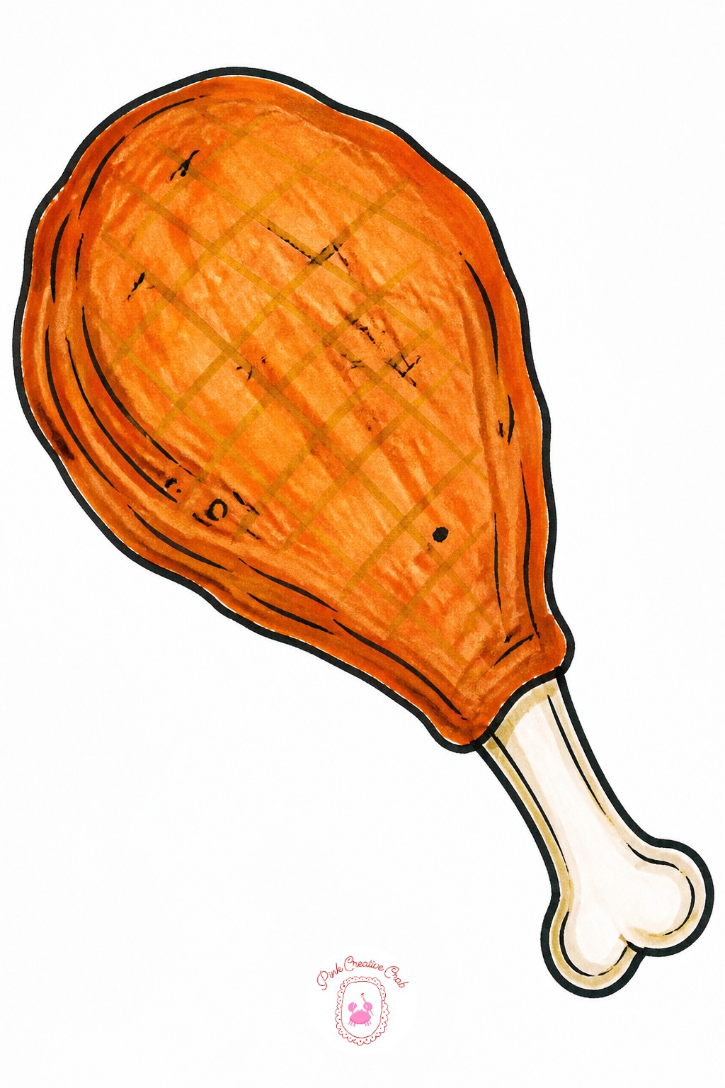 Turkey Leg Drumstick — Once the basic drumstick shape works, a rounded end and a narrow bone handle, vary the wrapper each time: plain paper twist for one, a