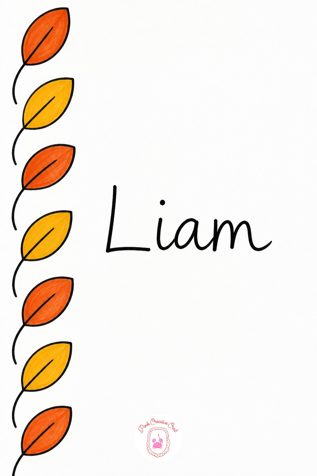 Place Card Leaf Border — Switch to aslightly thicker fineliner, 0.5 or 0.7, for a border that needs to read at a glance across a dinner table, a thin pen