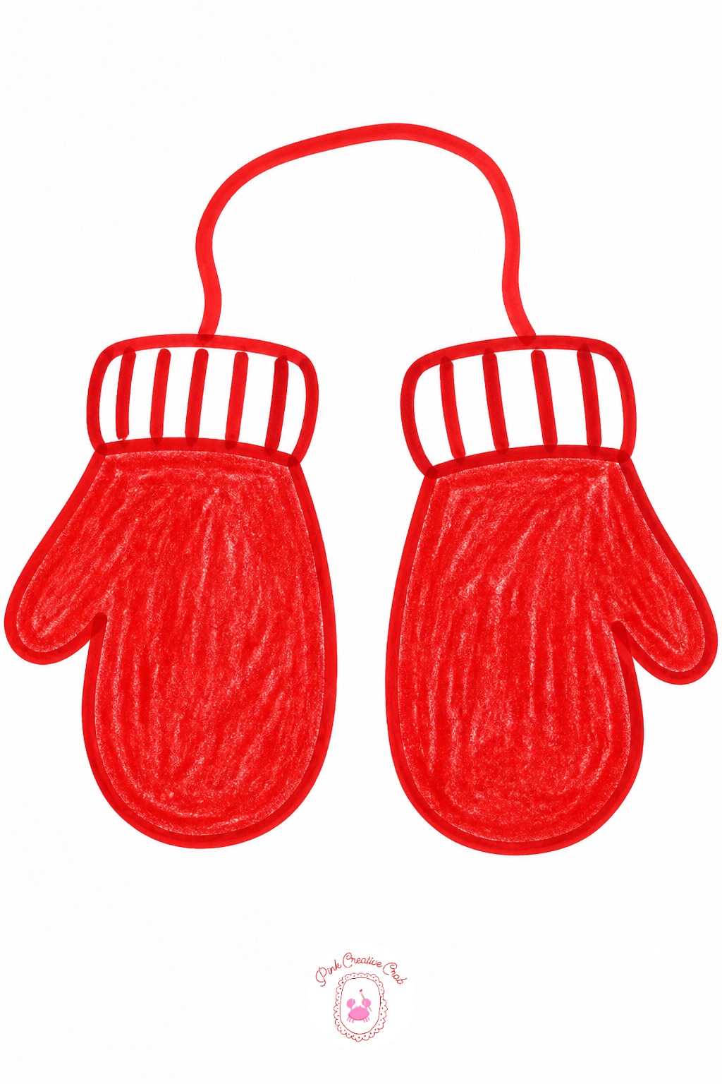 Pair Of Mittens — Measure the thumb against the rest of the mitten before drawing it: the thumb bump should be no taller than one quarter of the whole mitten's