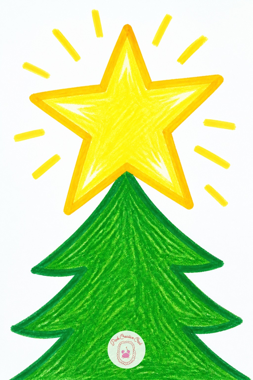 Glowing Star Tree Topper — Place the star right at the eye level of someone looking at the tree from across a room, which for most child drawings means near