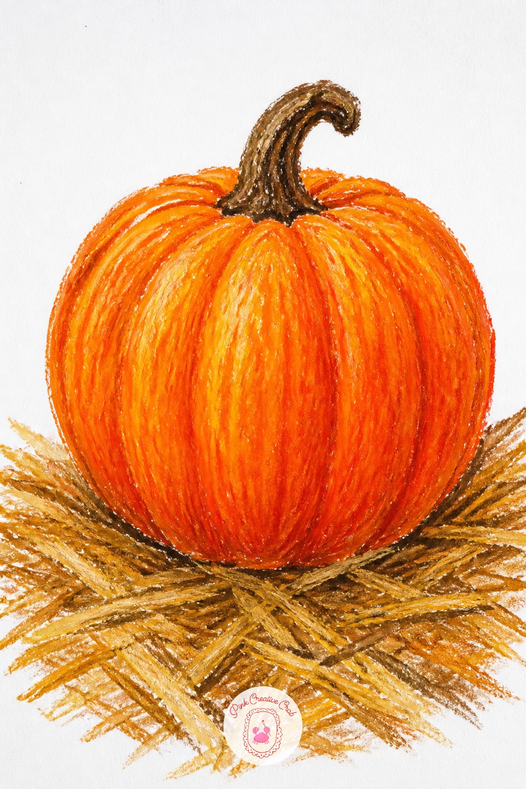 Pumpkin on Hay — Once a basic pumpkin works in classic orange and brown, change the color pair entirely and try a pale white pumpkin against warm gray hay, or
