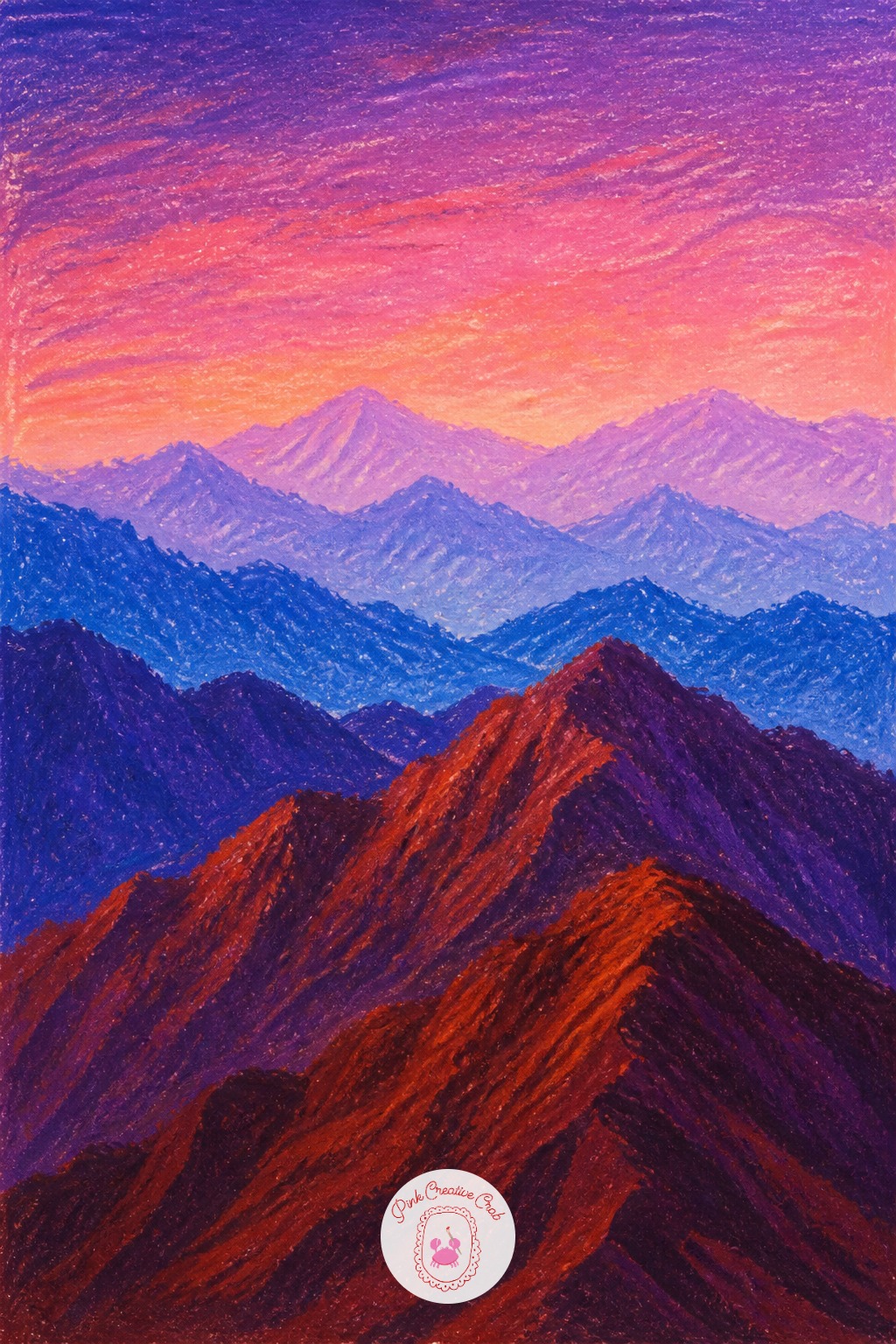 Mountain Range at Dusk — Once a single ridge of mountains works, try stacking two or three ranges, each one paler and cooler than the one in front, since