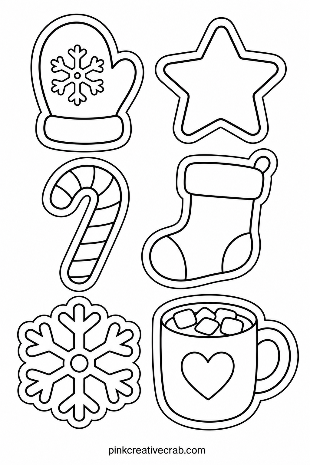 Christmas Sticker Sheet printable page — Sheets like this one suit anyone who wants several tiny finished pieces in one sitting, since each small sticker shape