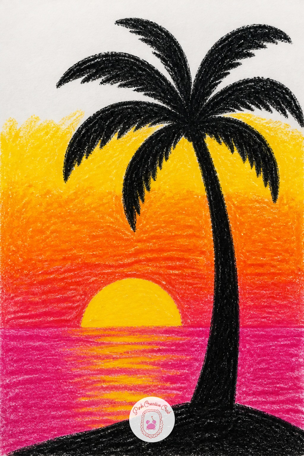 Melted Crayon Sunset — Plan this one for a moment when a grown-up has both hands free, since it needs an adult's help with a warm iron or hair dryer. Crayon