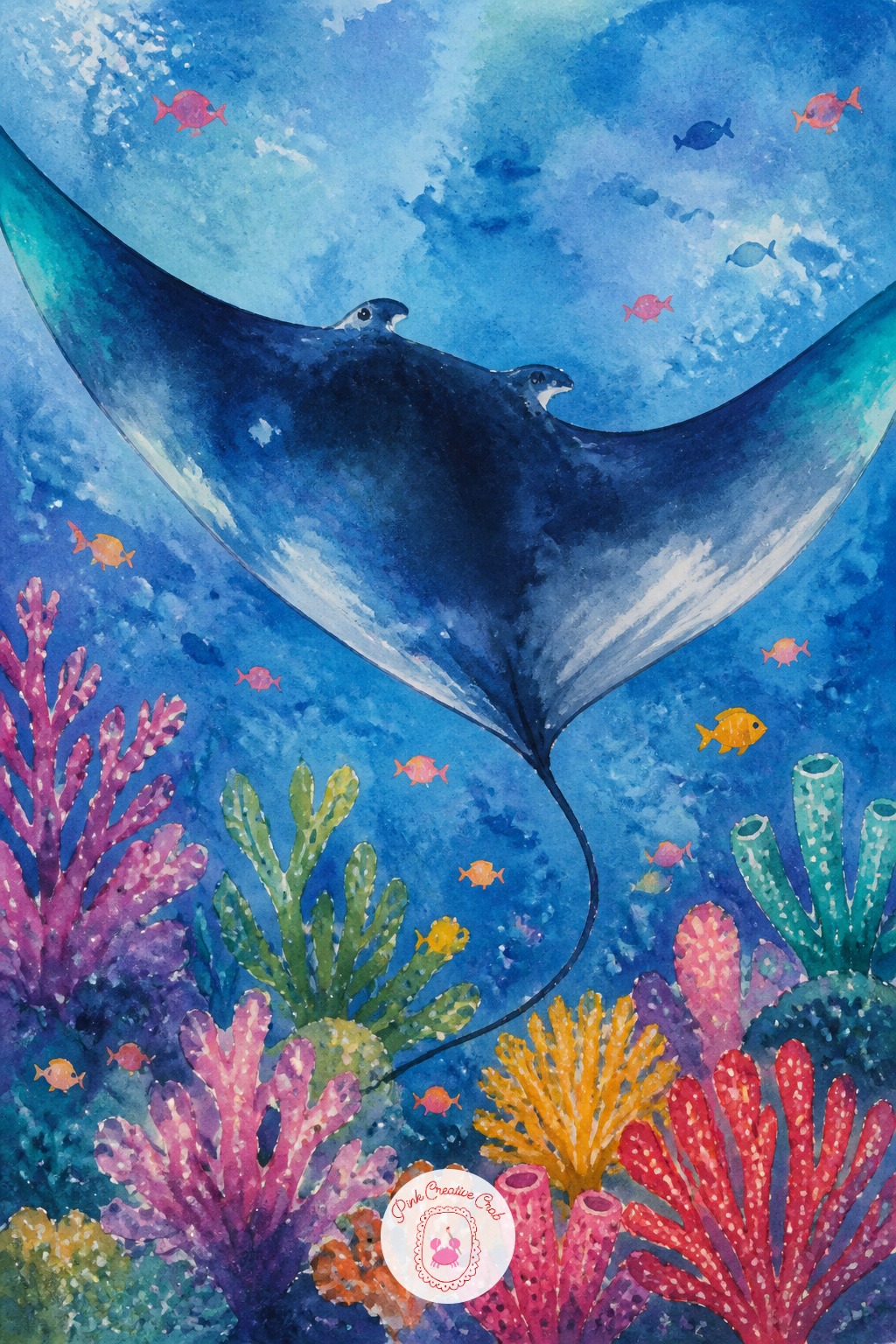 Manta Ray Flying Like A Kite — Wings usually end up too stiff and symmetrical, which kills the sense of gliding through water that makes a manta ray