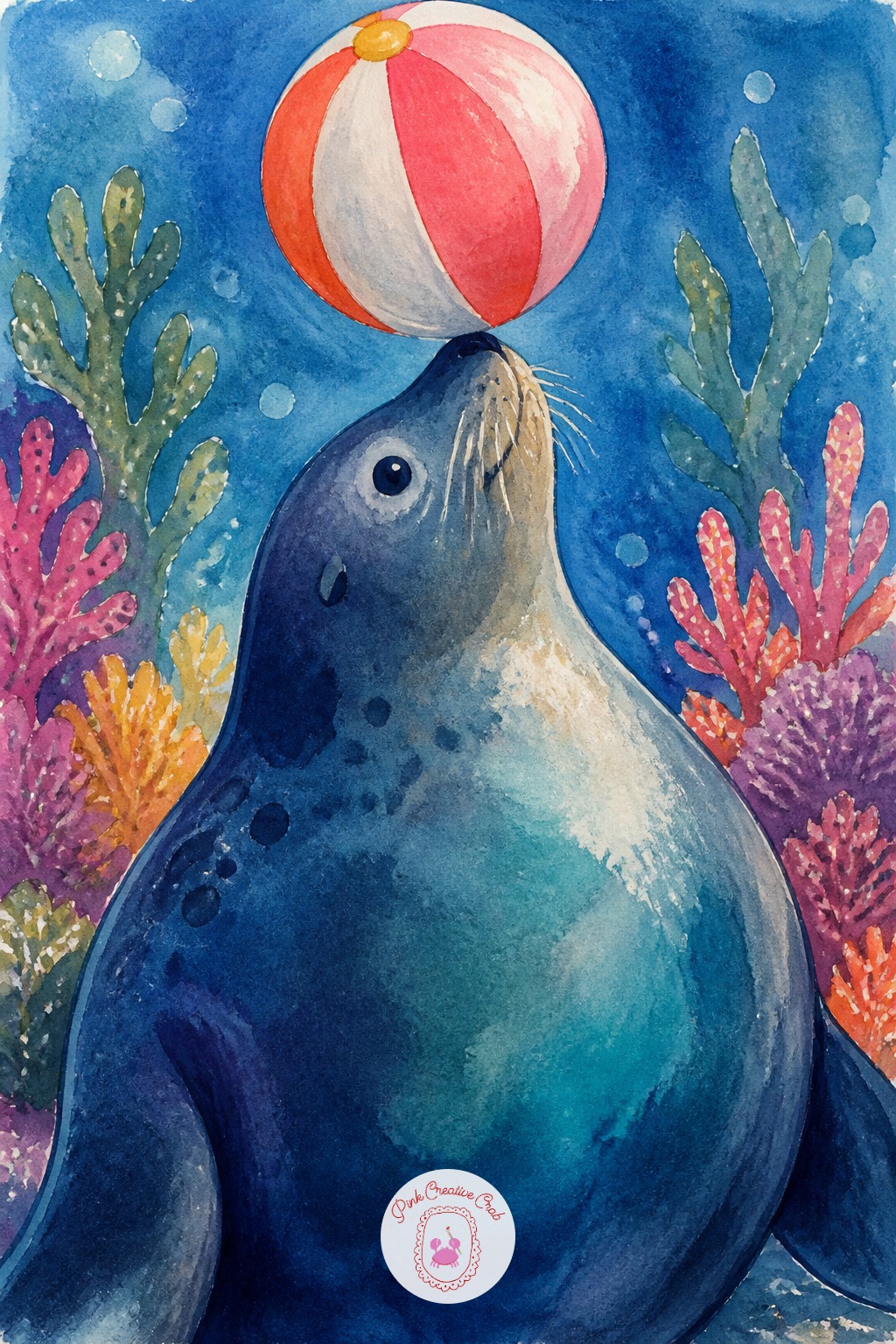 Sea Lion Balancing A Beach Ball — Once the balance pose works, try the ball on the nose from a front-facing angle next time instead of this side view, which is