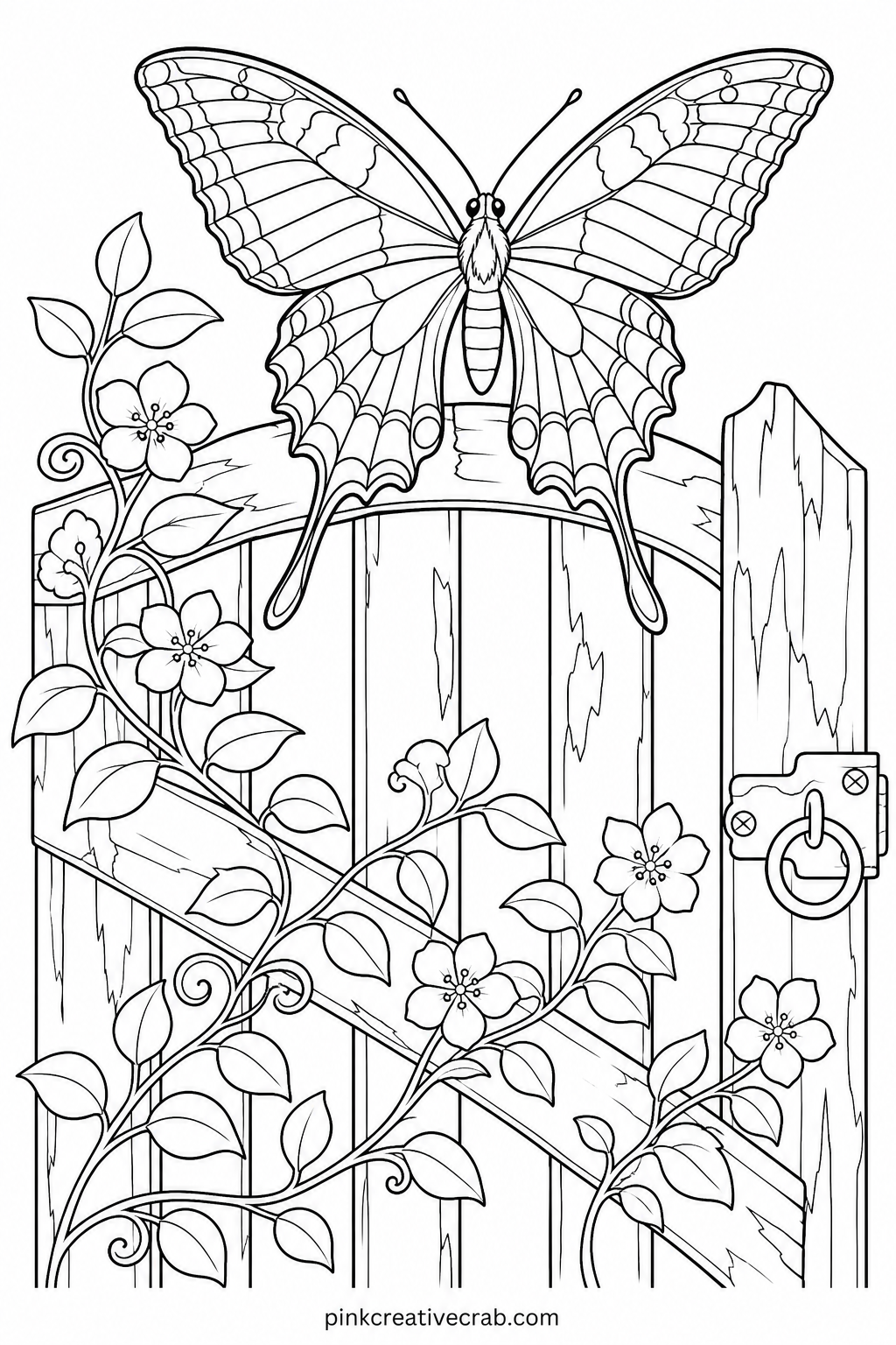 19 Butterfly Coloring Pages With Wing Patterns to Fill Slowly | Pink ...