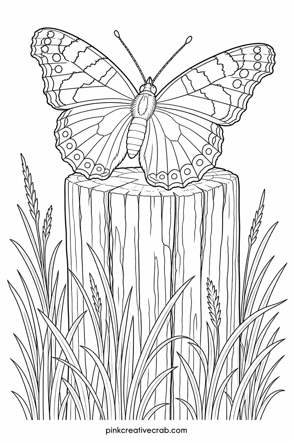 19 Butterfly Coloring Pages With Wing Patterns to Fill Slowly | Pink ...
