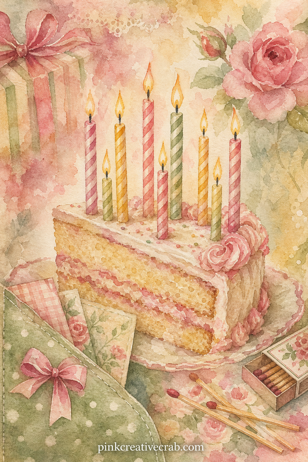 Candle Countdown Page printable page — Tuck a small photo of this year's cake into the corner pocket here, or jot the exact age and wish you made before you