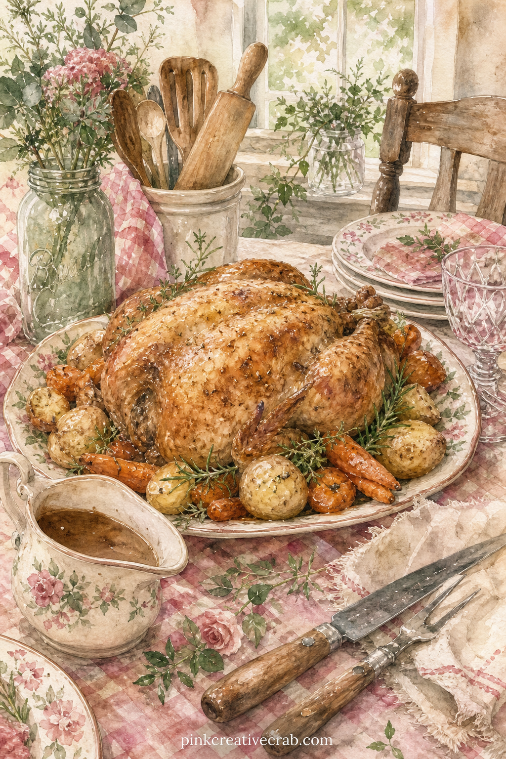 Sunday Roast Dinner Page printable page — Write a short question at the top of this page for the entry: who carved the roast at the family table, and whose job