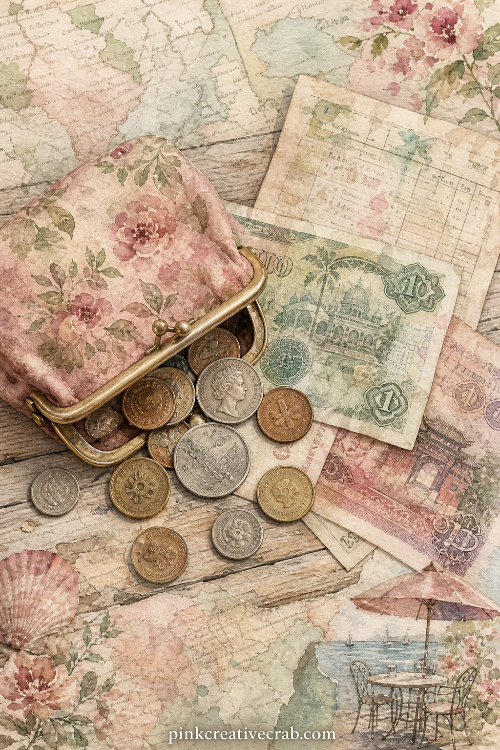 Currency and Coin Collection printable page — Good for the traveller in the family who keeps every coin from every country out of habit rather than plan.