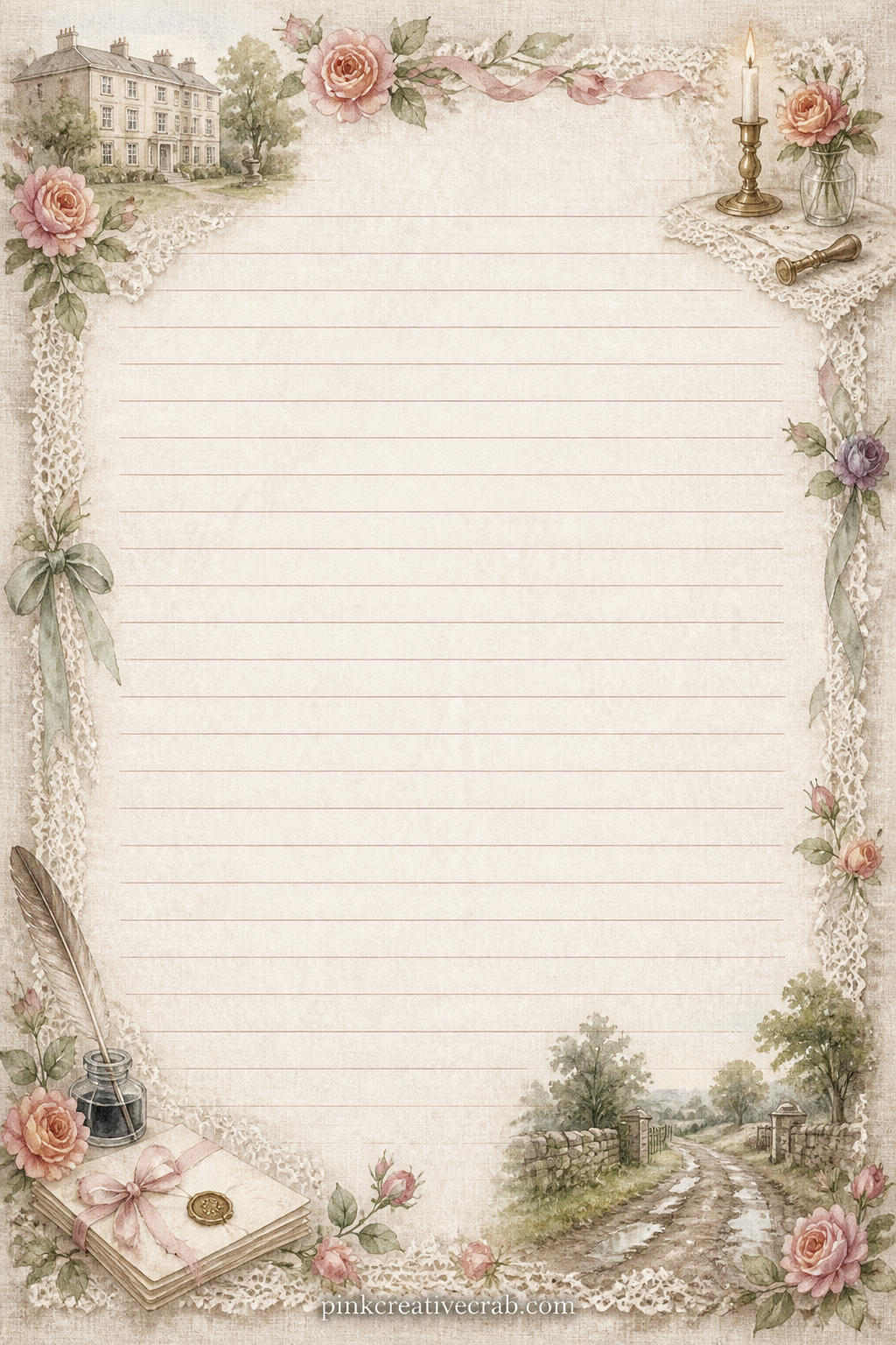 Lace And Linen Texture Pattern printable page — A fine lace and linen weave texture covers the page in a quiet all-over pattern, useful under a close-up photo