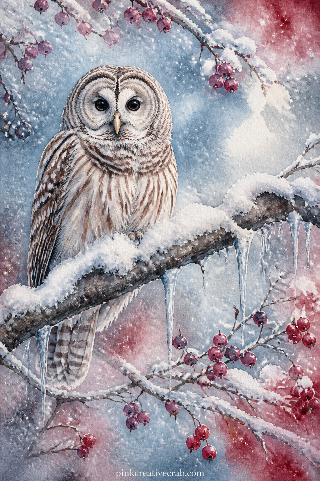 36 Free Winter Junk Journal Pages With Frosted Windows and Snowy Villages