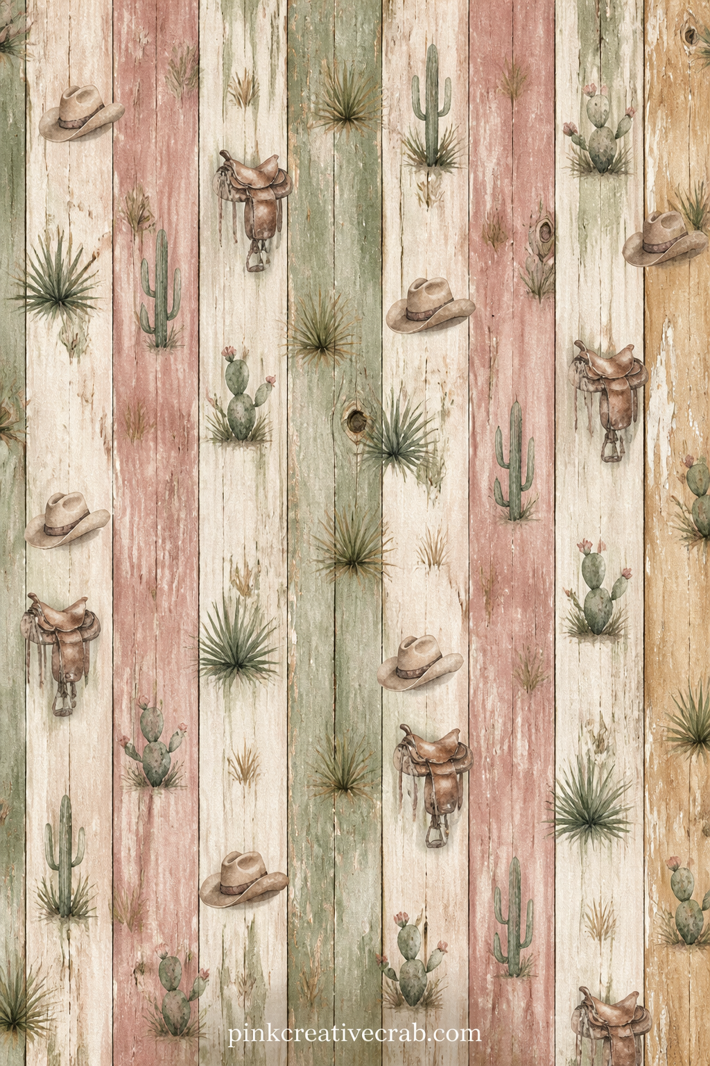 Wood Plank Ticking Stripe printable page — A soft ticking stripe echoes old wooden fence planks, useful as a quiet background behind a boot or saddle photo, a