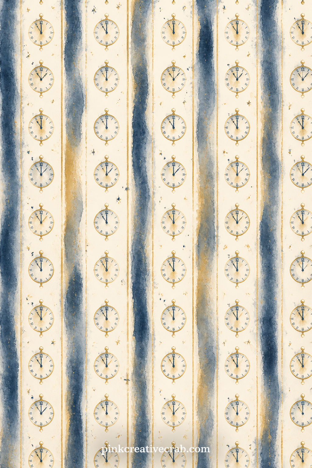Ticking Clock Stripe Pattern printable page — Use this striped clock pattern as a divider page between the celebration section and the reflection section, a