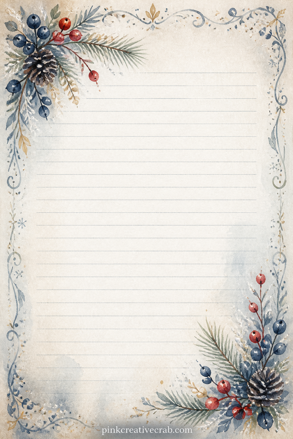 Word Of The Year Lined Page printable page — Write your single word for the year at the top, then use the lines below for why you chose it, what it will look