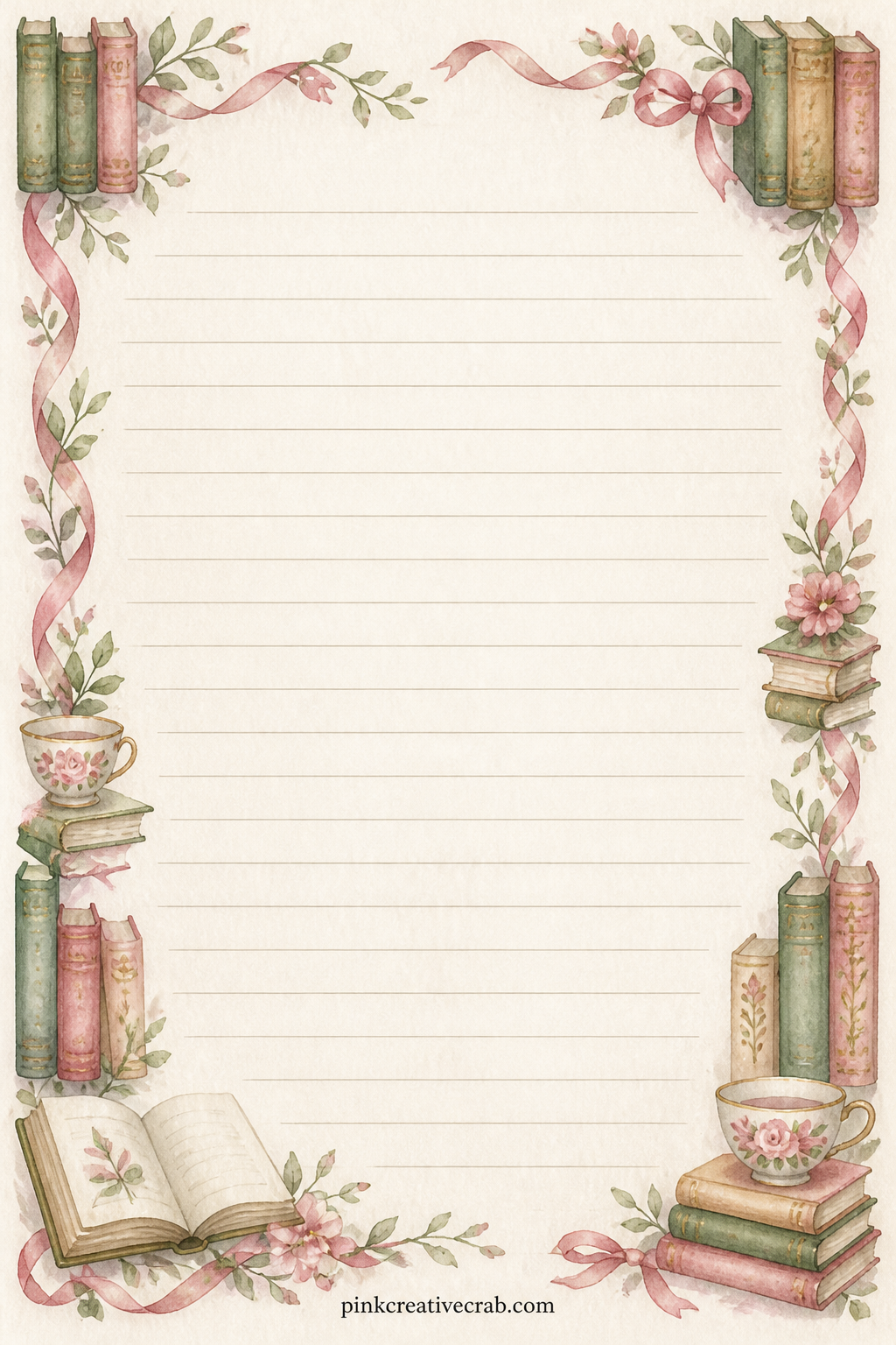 Current Book Lined Page printable page — Use the ruled lines to record the title, author and date started for the book you are reading now, with room below for