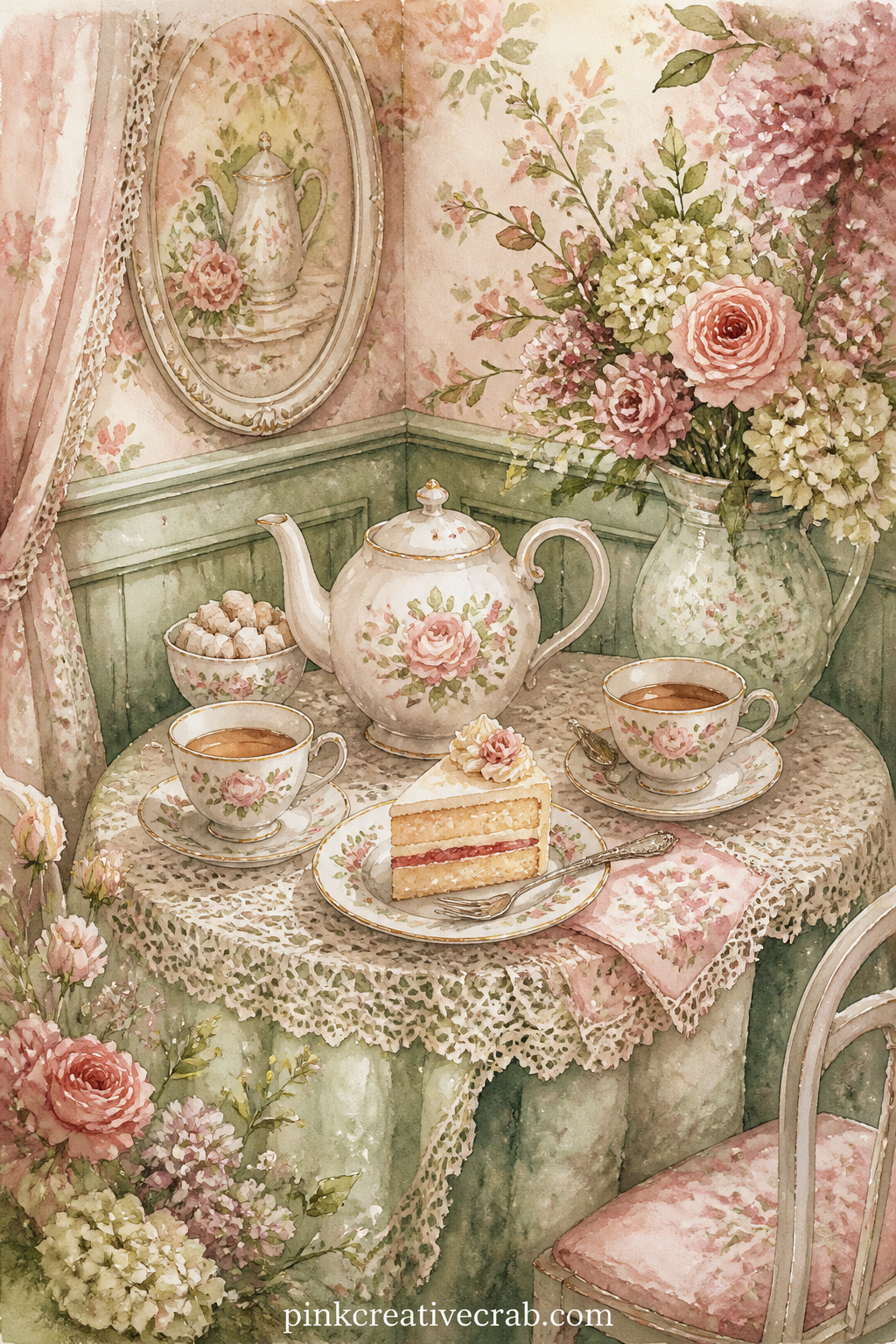 Tea Shop Corner Table printable page — Ask yourself before writing here: what did the tea taste like, and who sat across the table. Tea party junk journal