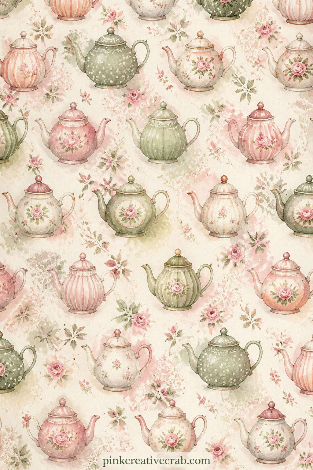 Teapot Silhouette Pattern printable page — Good behind a recipe clipping, as a journal cover base, or layered under a scene page with a torn window cut to let