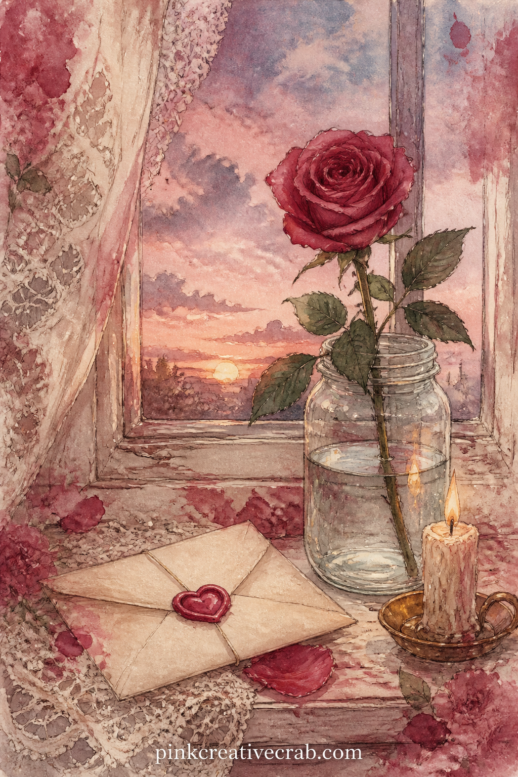 Single Rose In A Jar printable page — What question goes under this one: ask the journal keeper what small thing made her feel loved this week, and leave the