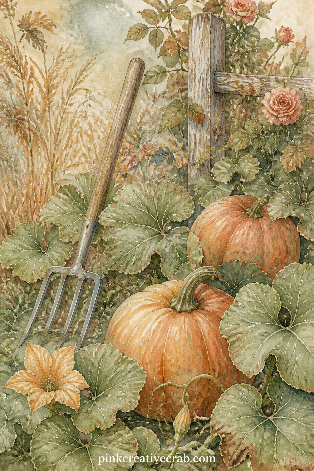 Pumpkin Patch Corner printable page — This page suits a journal made for someone who grows for the harvest table more than the flower bed, a parent or