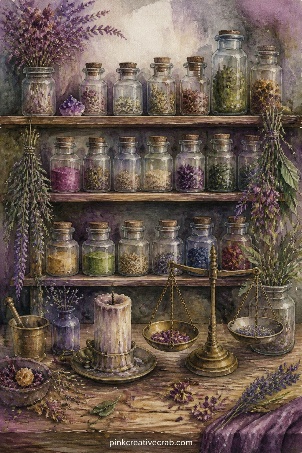 Rows Of Labeled Jars printable page — Pair this one with the Moons and Stars Pattern background later in the set: use the pattern as a facing page so the jars