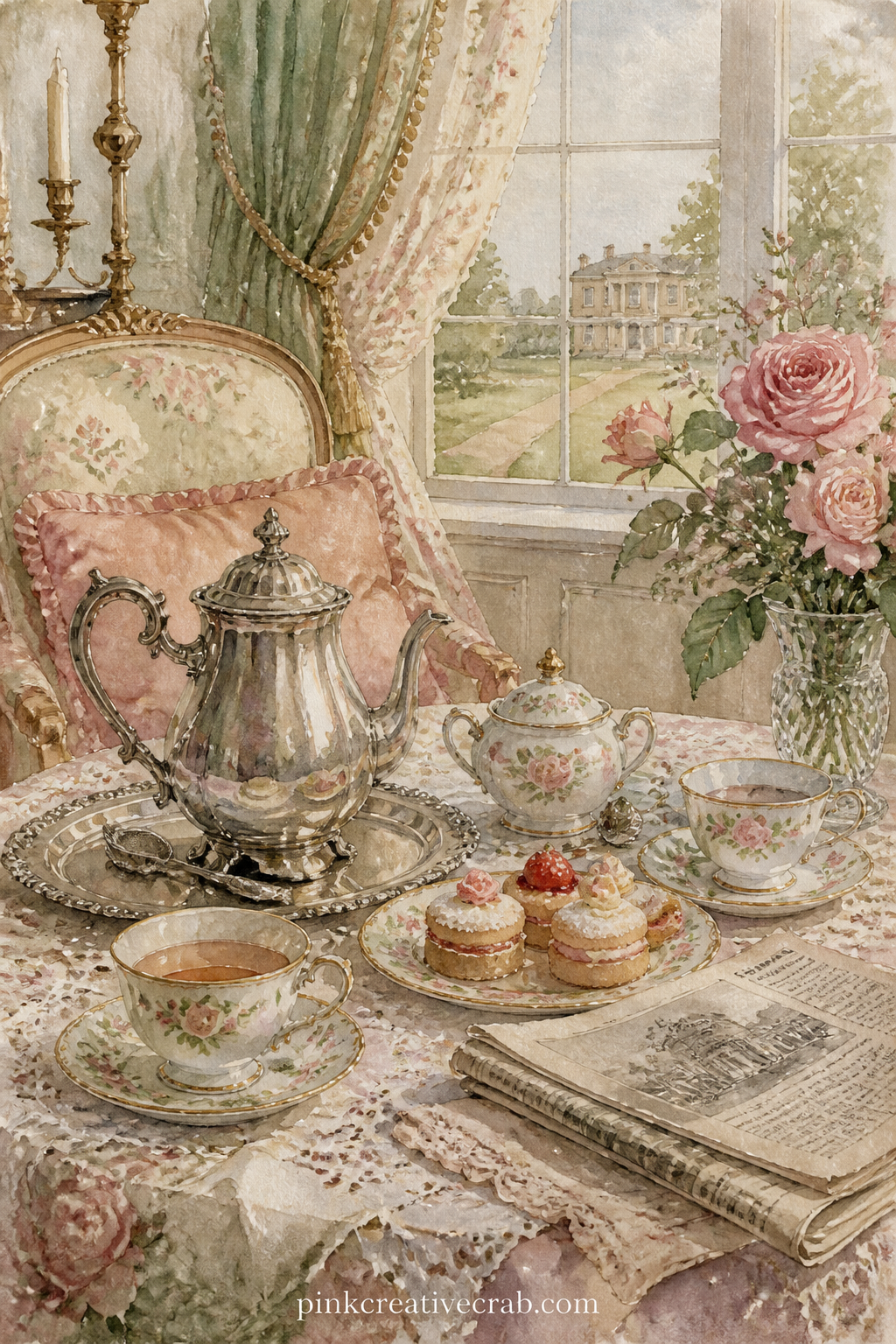 28 Free Jane Austen Junk Journal Pages With Regency Ballrooms and Country Estates