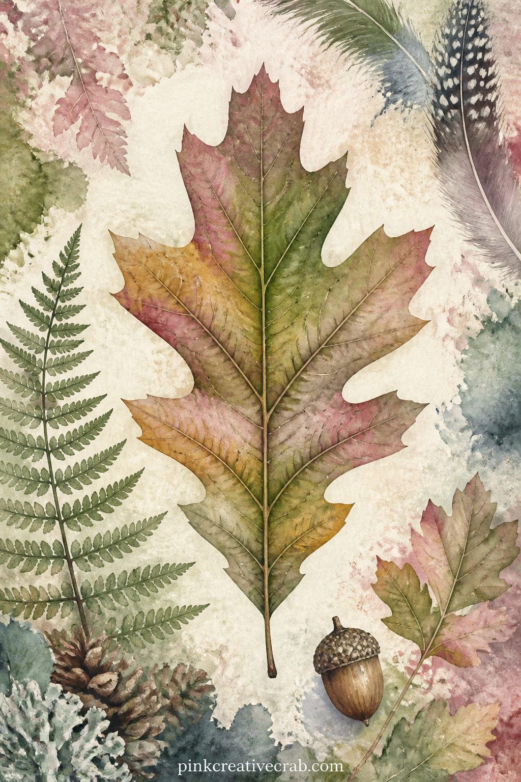 Pressed Leaf Specimen Page printable page — Which leaf did you actually find today. Nature junk journal
