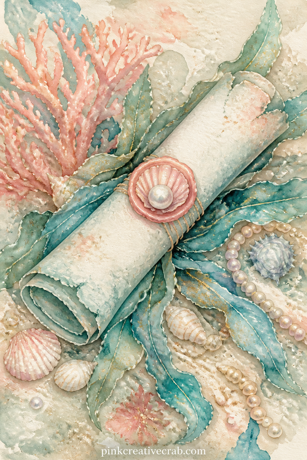 Letter Sealed With Wax And A Pearl printable page — Tea stain the edges of this page before you glue it in, so the paper looks like it truly traveled from the