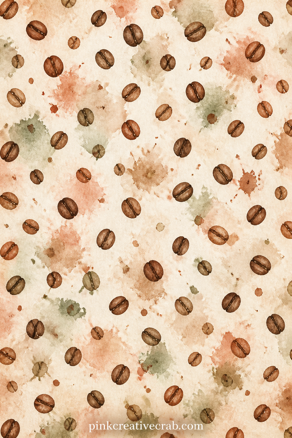 Scattered Beans Pattern printable page — Use this scattered bean pattern as a page under glued photos, a plain backing for a cover sheet, or a quiet divider