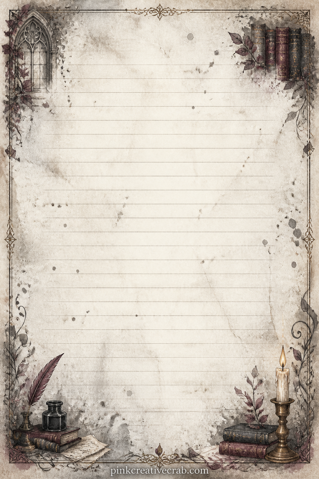 Ink Blots And Aged Paper Background printable page — Place this behind a handwritten letter photo, use it as a cover wrap, or slip it behind the spectacles