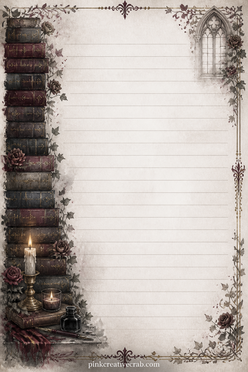 Reading List Lined Page printable page — Use this page for a running reading list, a note on a favourite professor, or a few lines copied from a book that