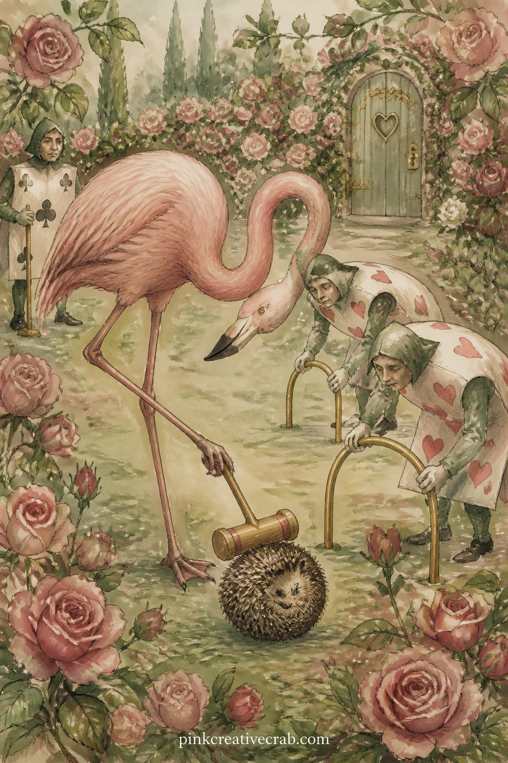 The Flamingo Croquet Game printable page — Think about who receives this page in a gift journal: a reader who loves chaos and odd games will enjoy writing