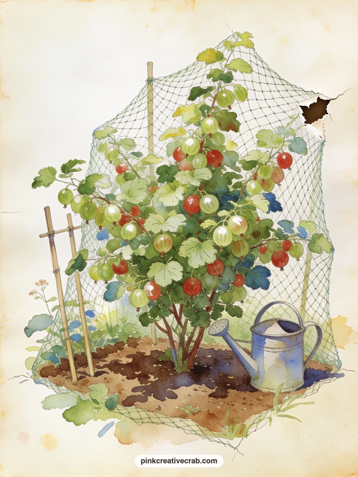 The Gooseberry Net printable page — Place this one across from the Peter At The Garden Gate scene at the front of your journal, so the story opens with the