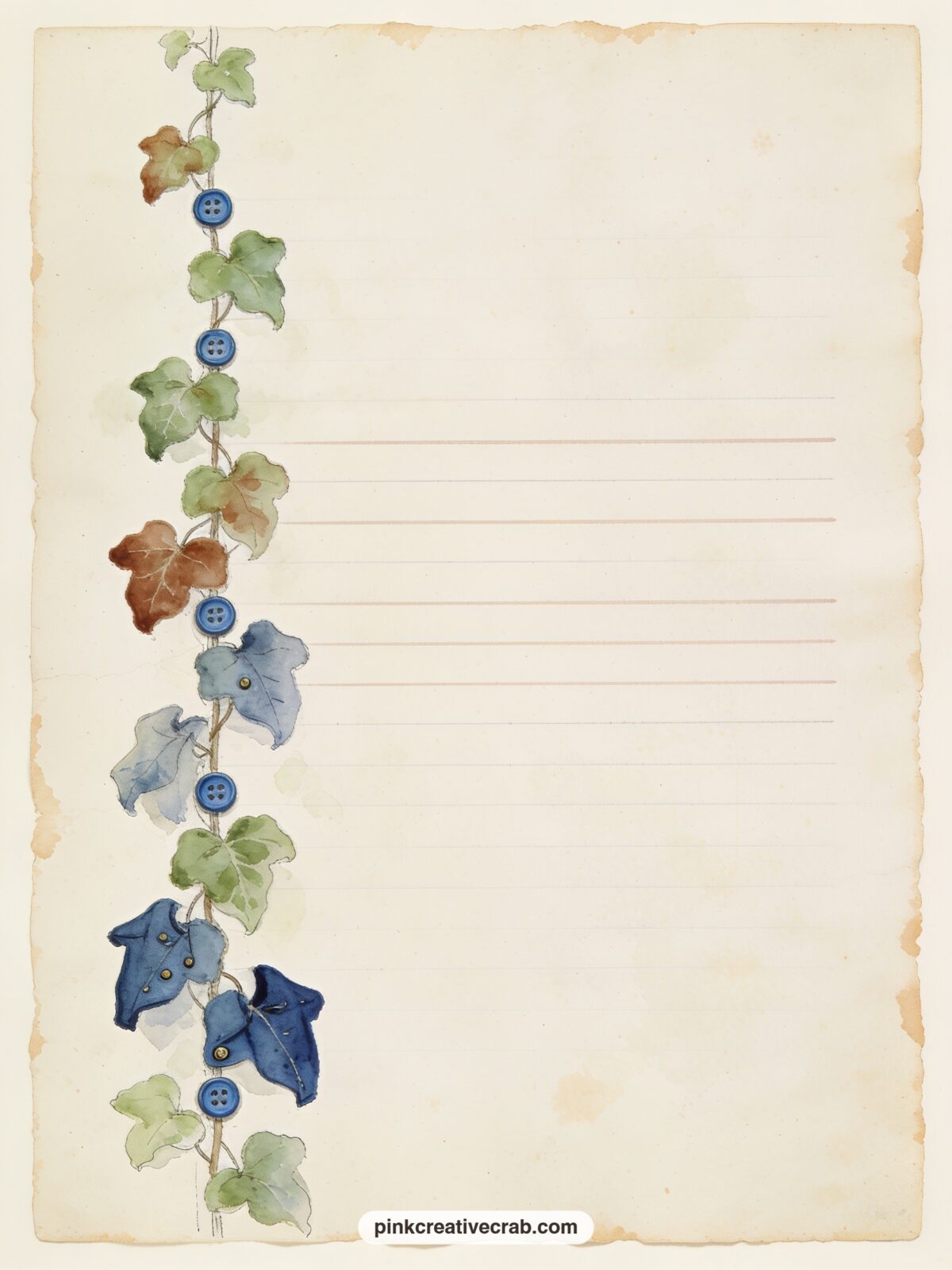 Letter To A Rabbit Lined Page printable page — Write a short letter here addressed to Peter or Benjamin, a note to a younger reader, or a line about a garden