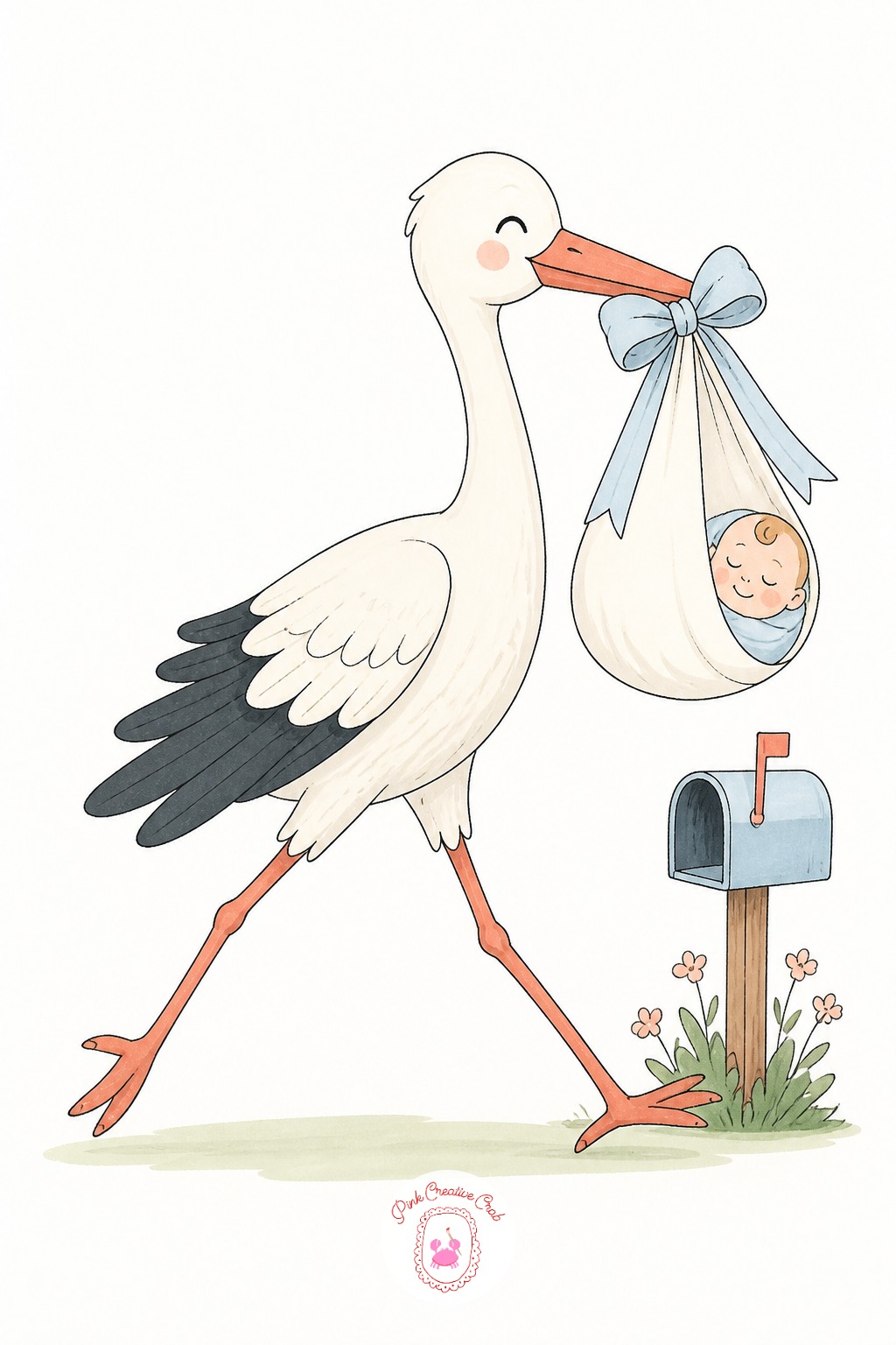 Stork Running a Bundle Delivery Service — Long legs change the whole balance of a standing pose, bend one knee slightly rather than drawing both legs straight
