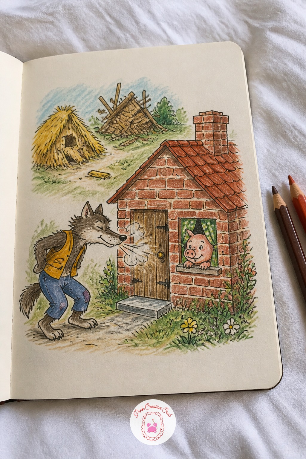 The Three Little Pigs and the Brick House — The three little pigs and the brick house works nicely as a ten minute sketch or a forty minute one, depending on