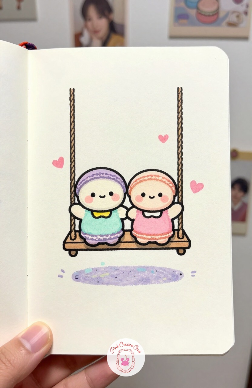 36 Kawaii Sketchbook Ideas With Food Friends on Little Adventures