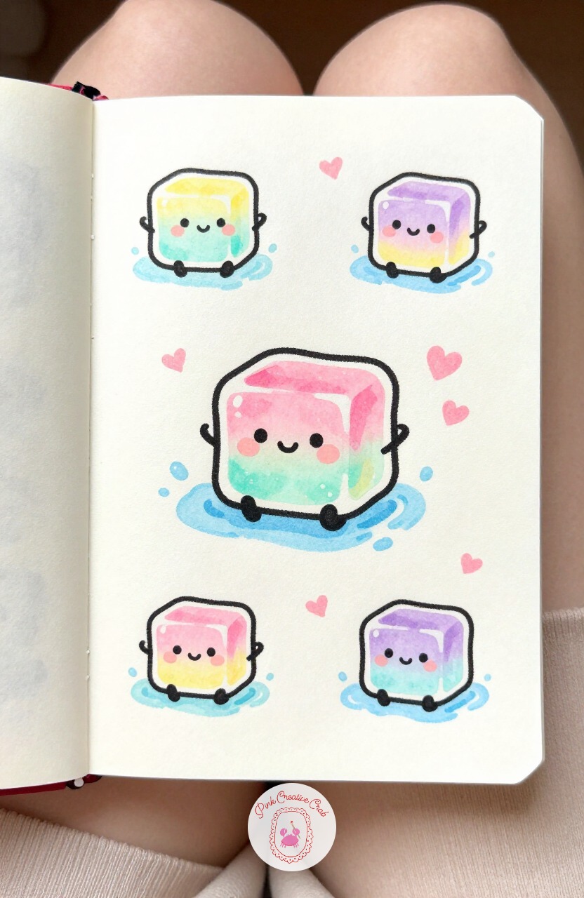 Jelly Cube Bouncing Through Puddles — Jelly Cube Bouncing Through Puddles is a chance to use the wobble of a cube shape to its advantage, since jelly should