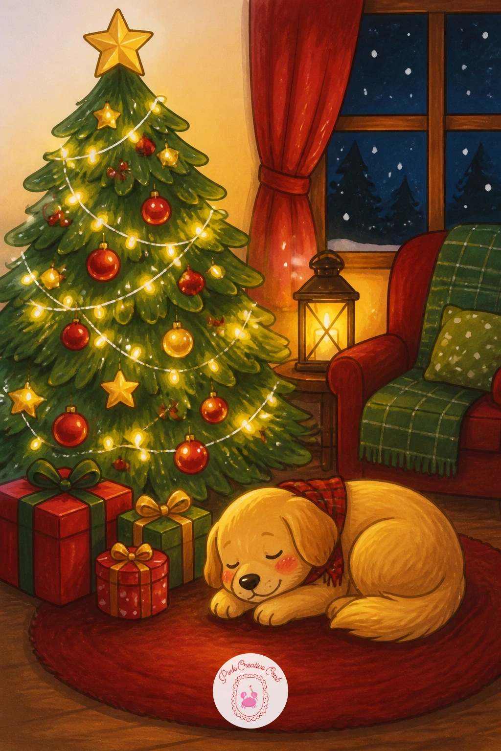 The Last Light Of Christmas Day — Close the day the way it started, but in reverse: the tree lights still glowing while everything else in the room has gone