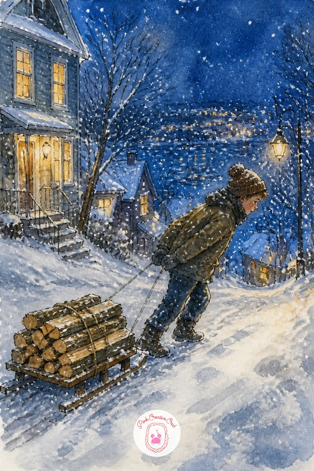 29 Christmas Village Painting Ideas With Lit Windows, Market Squares and Snowy Rooftops