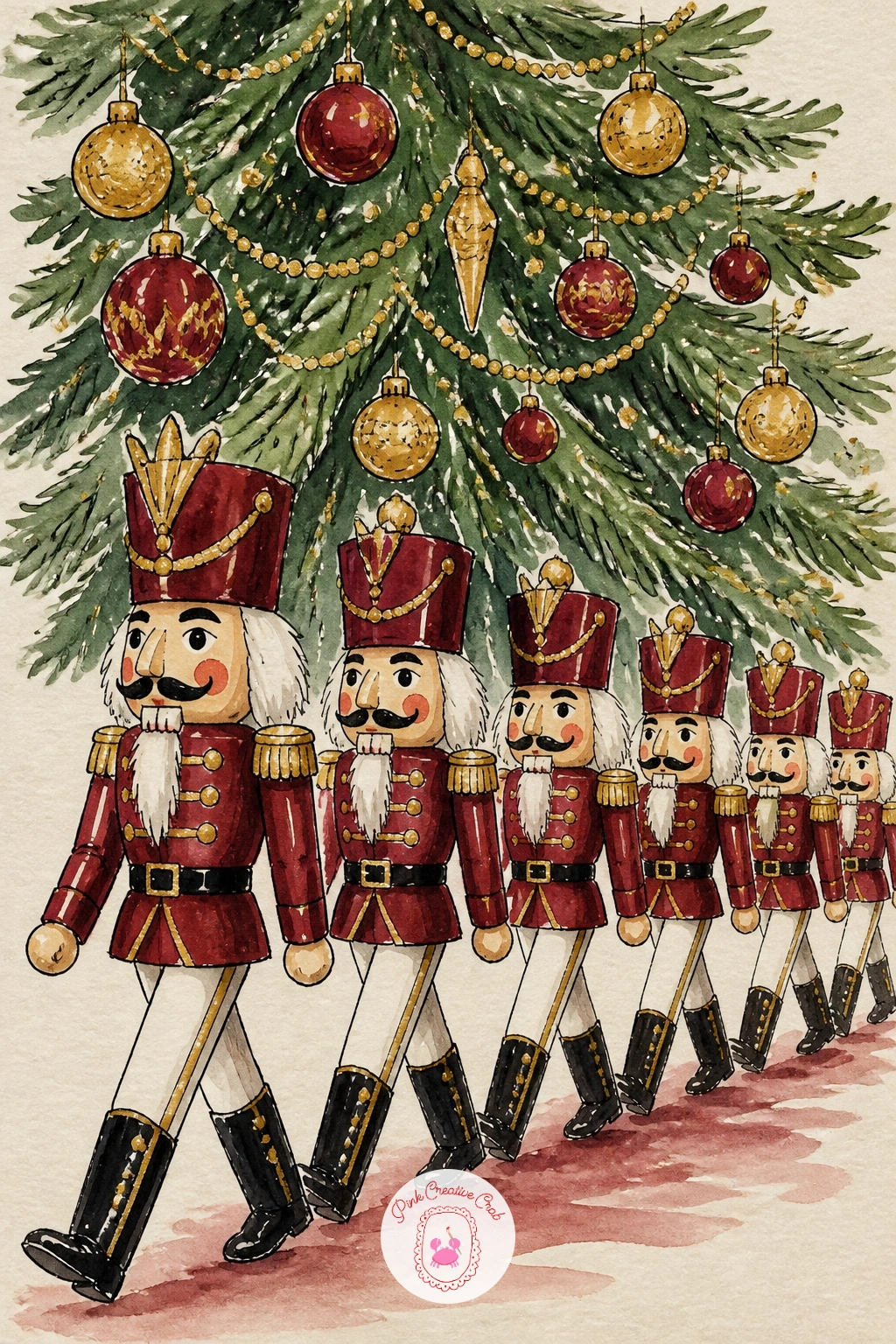 Toy Soldier Parade Under the Tree — Build on the mantel row from earlier with a toy soldier parade under the tree, a livelier group scene where the figures