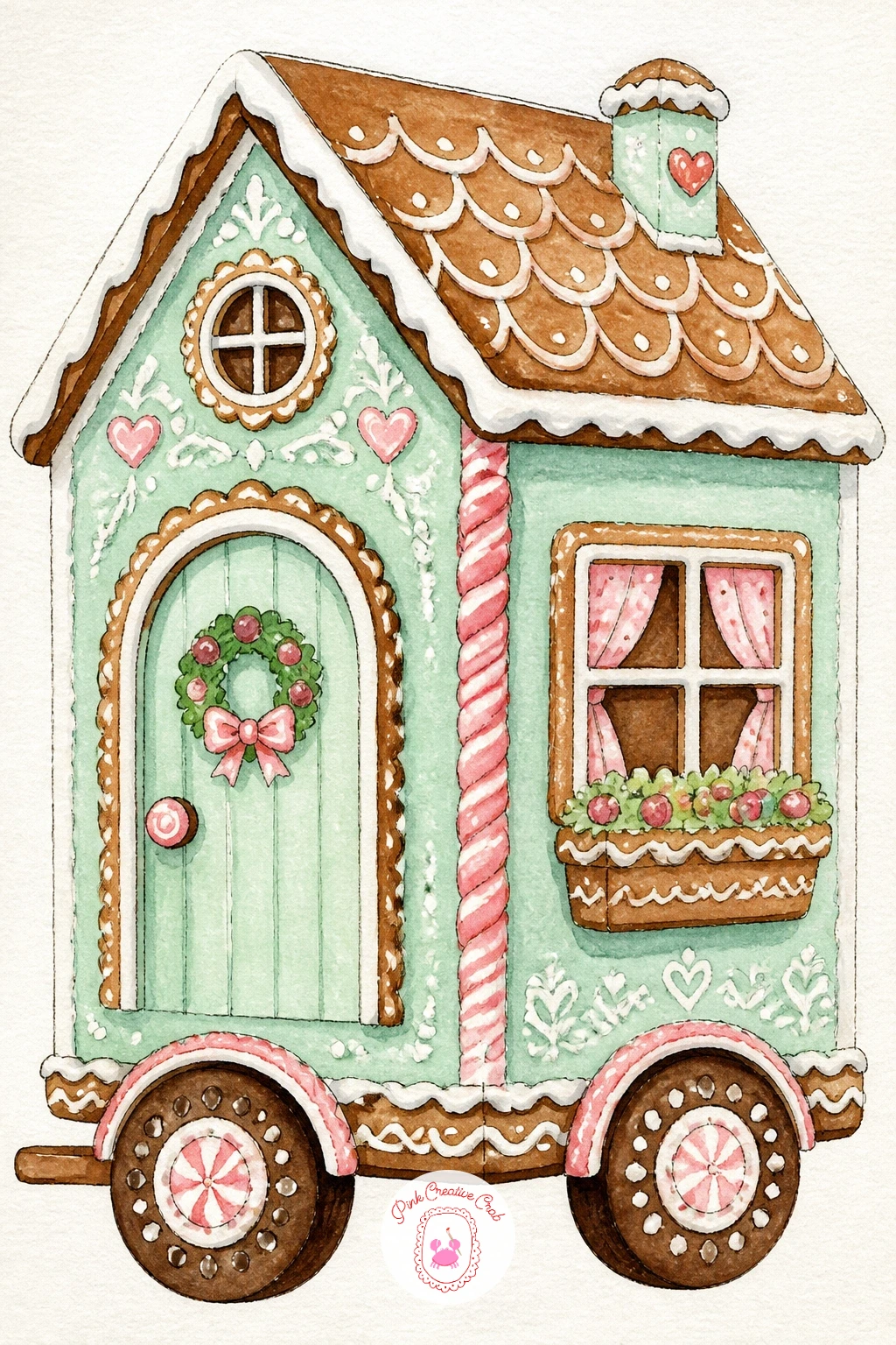 Gingerbread Tiny House on Wheels — Give the house somewhere to go with a gingerbread tiny house on wheels, a cozy little camper shape instead of a fixed