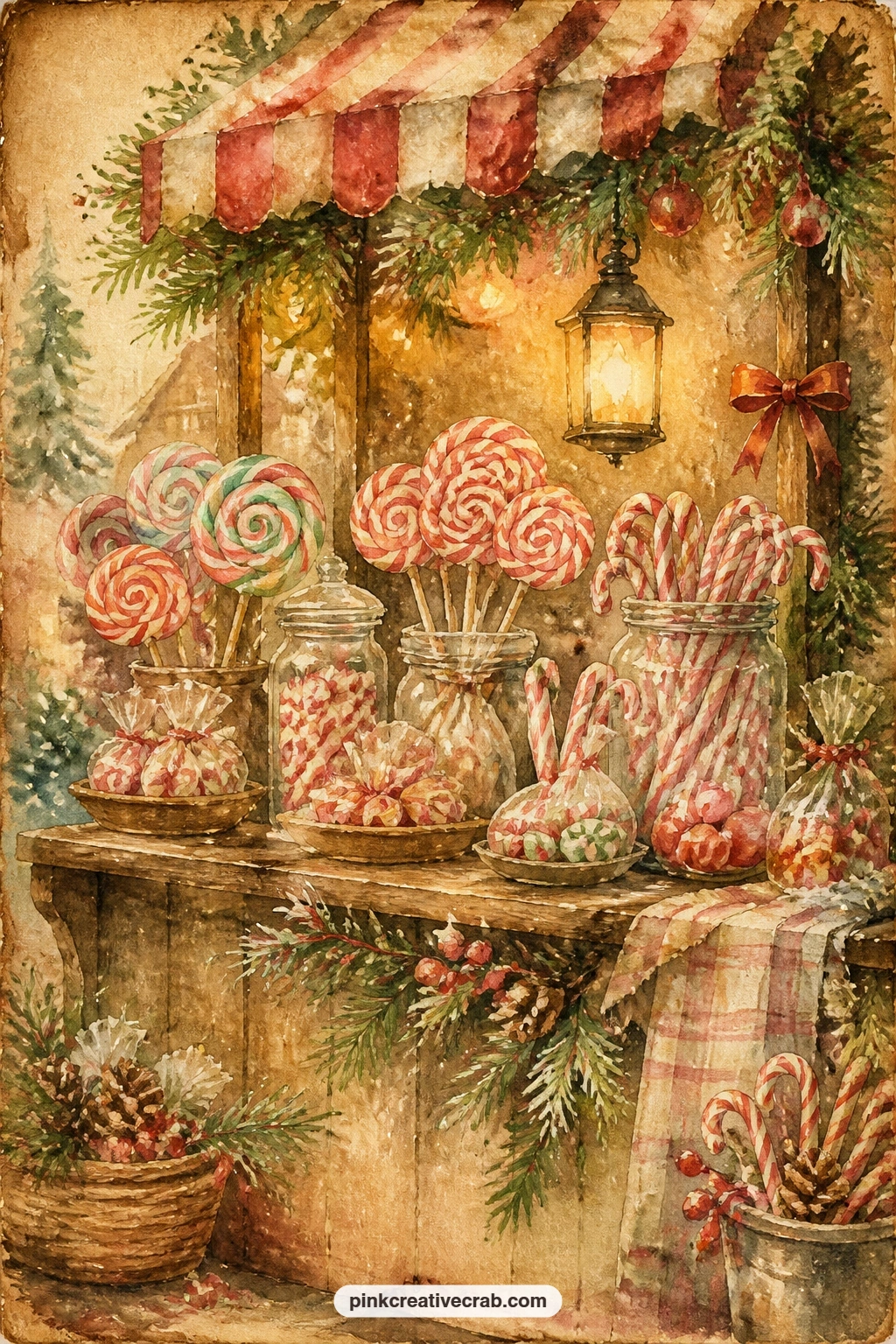 Candy Stall With Lollipops printable page — A common slip is cramming every sweet in one row, so let a few lollipops lean at angles and leave small gaps of