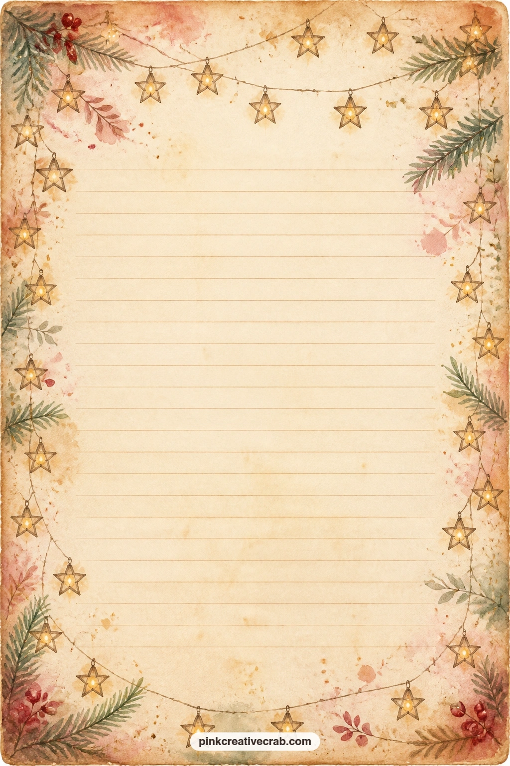 Star Lantern Pattern printable page — This paper works well under a night scene photo, as a backing for a lined page, or trimmed down into a small cover for a